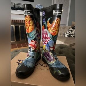 Anushay tall 3200-VBQ vintage boy duet rain boots